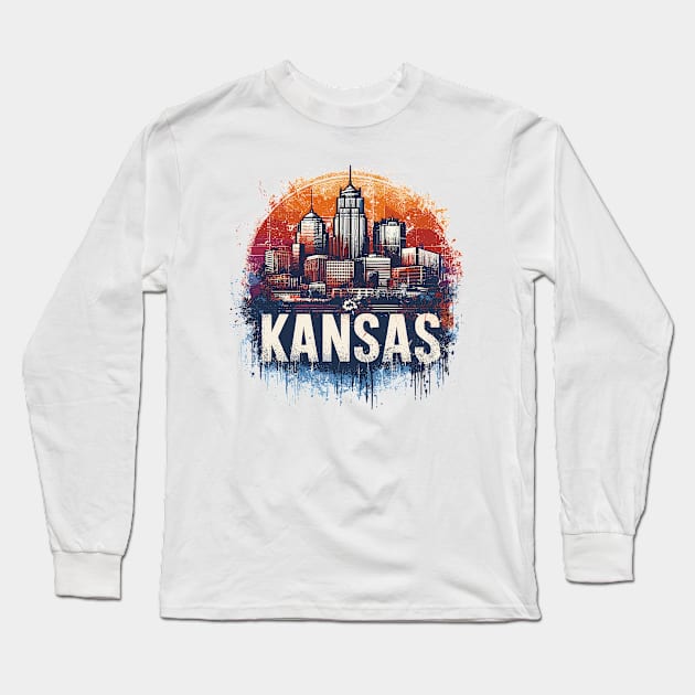 Kansas City Long Sleeve T-Shirt by Vehicles-Art